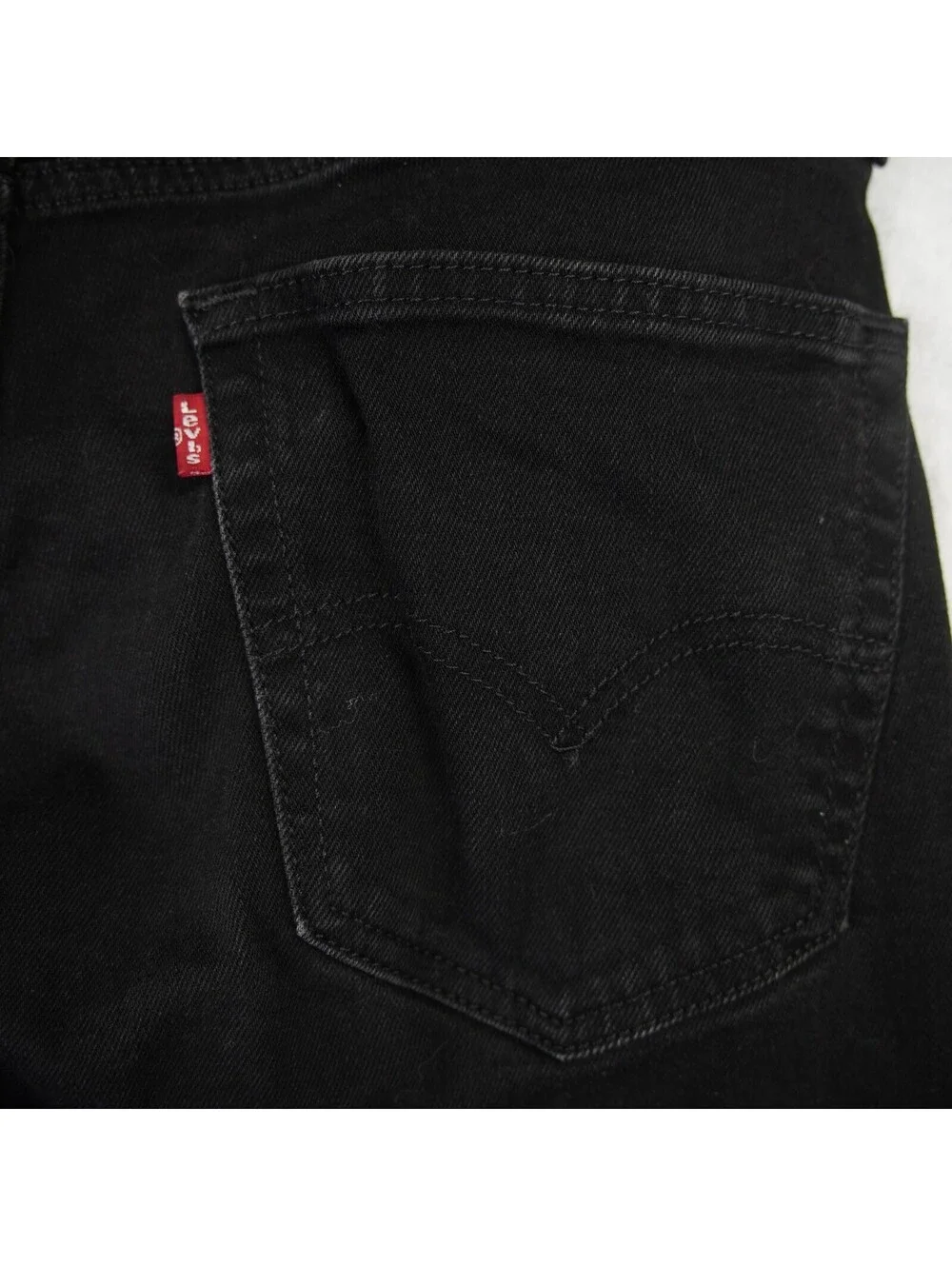 Levi's 505 Regular Fit Straight Jeans Men's Size 33x28(Tag 33x30) Black Cotton